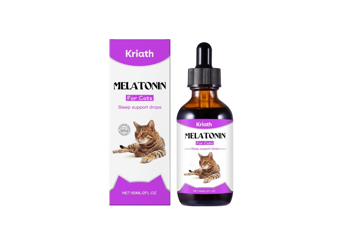 Gotas de Melatonina para Gatos, Conforto e Relaxamento para Seu Felino LAXISCREED