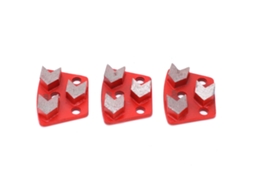 3 Peças De Sapatos De Esmerilado Diamante Trapezoidal Para Concreto Corte Agresivo 3 Dentes Flecha Vermelha 30
