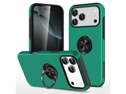 Capa Para Iphone 17 Pro Com Suporte De Anel Magnético E Tpu, Design Invisível.