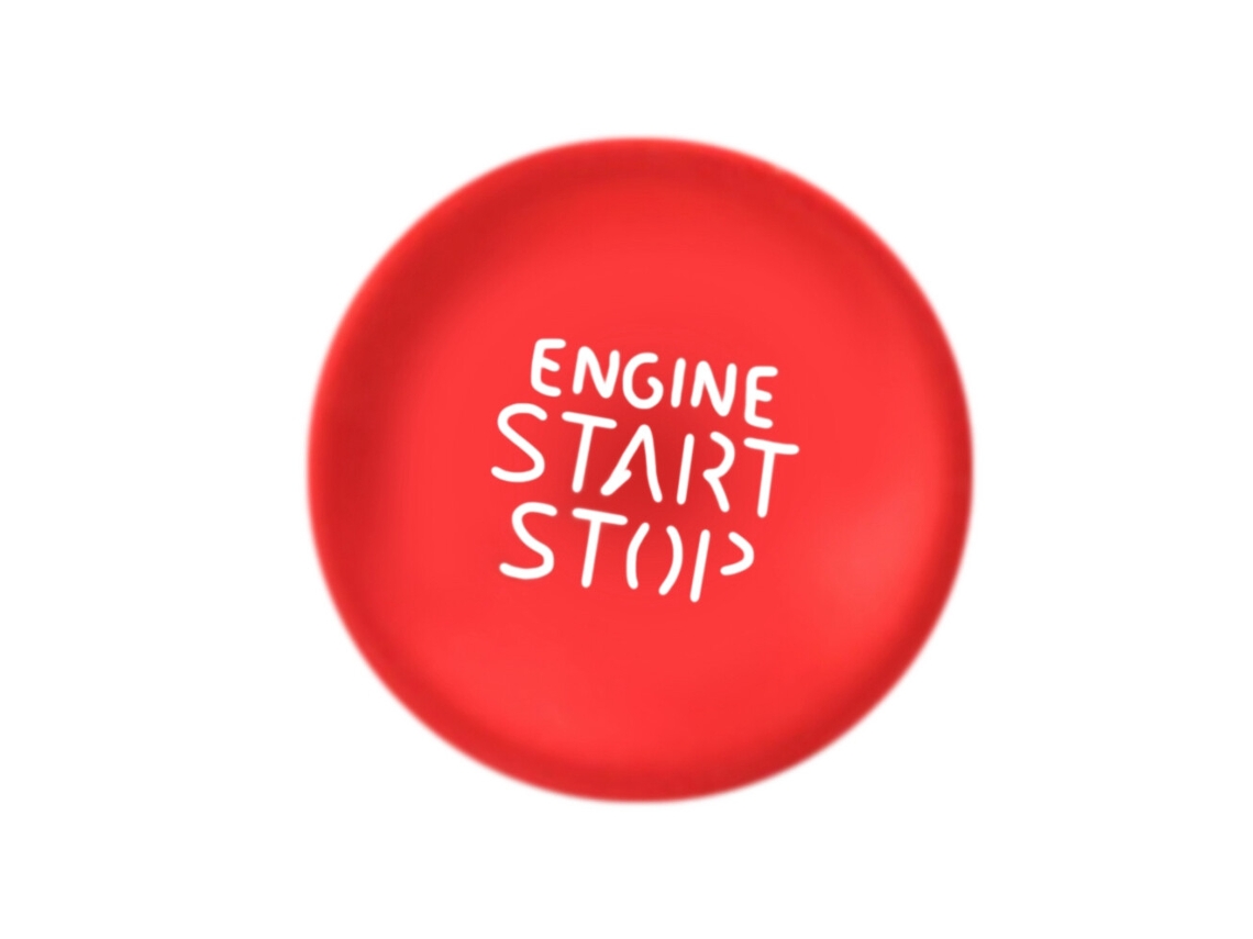 Autocolante de Acabamento para Botão Start stop para Tucson 2021 2022 Vermelho (arranque por Chave Única)