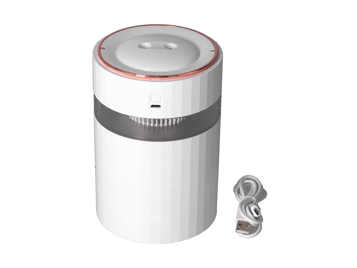 Umidificador De Mesa Portátil De Grande Capacidade 900ml Silencioso Com Luz Noturna Branco