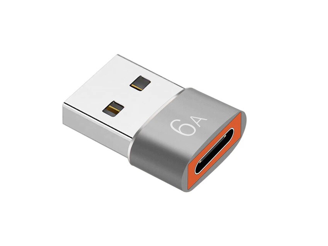 Adaptador Usb Macho para Type c Fêmea, 60w, Verde AOZORZ
