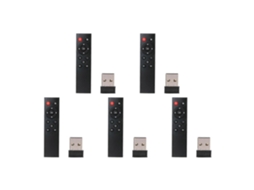 5x Mouse Aéreo Sem Fio Universal 2.4g Com Teclado E Controle Remoto Para Pc E Android Tv Box