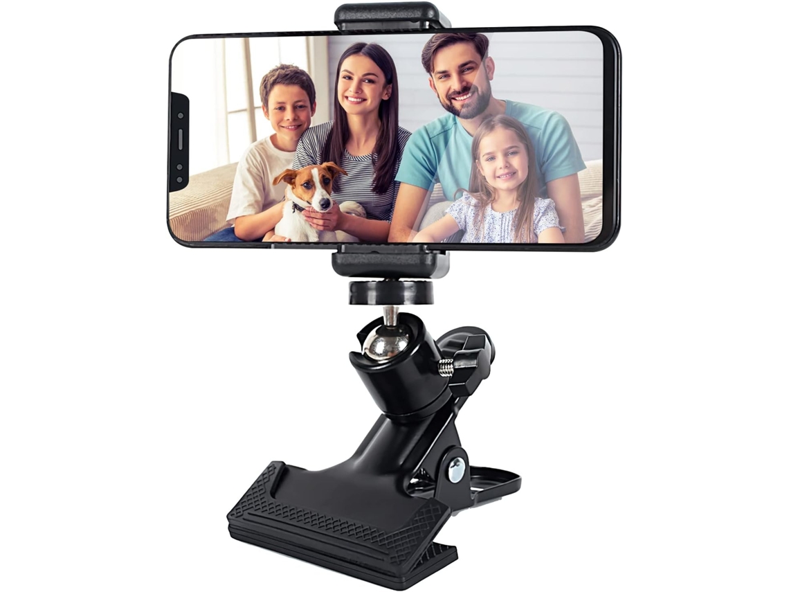 Suporte De Mesa Para Celular Com Suporte Ajustável E Base De Fixação.