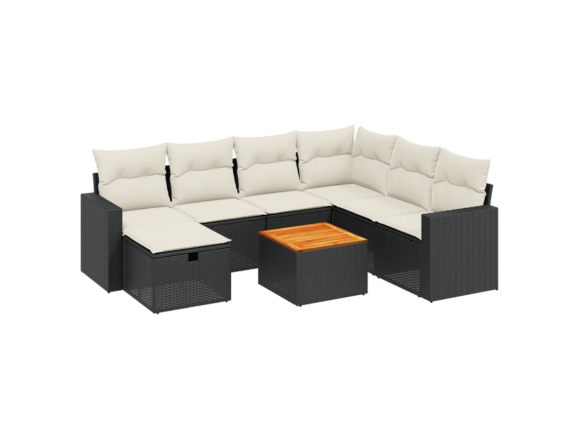 Garden Sofa Set, Garden Sofa Sets Vidaxl Preto Rattan / Vime (n/a)