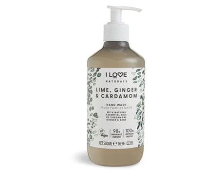 Gel para Lavagem de Mãos Naturals com Lima, Gengibre e Cardamomo, 500ml, Eu Adoro