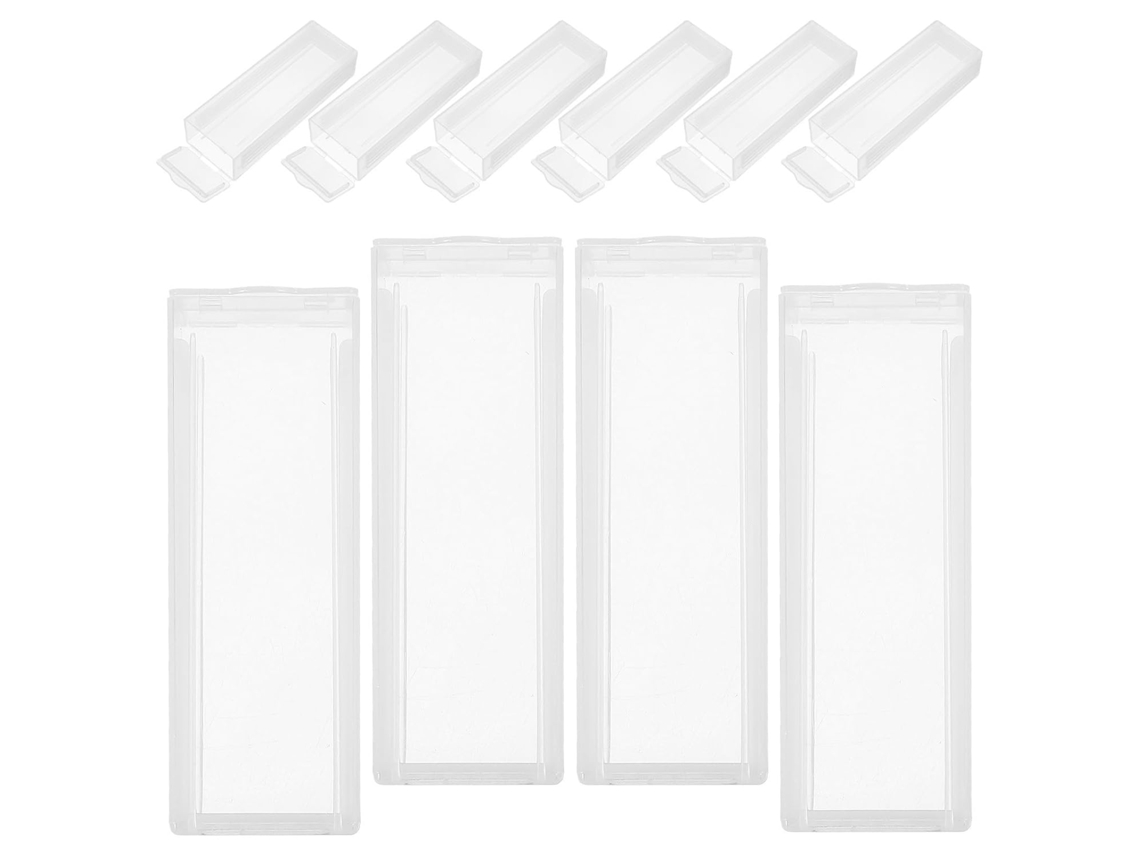 Caixas De Armazenamento De Plástico Transparente Hakidzel Para Lâminas De Microscópio, Embalagem Com 10