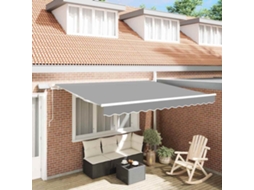 Vidaxl Estrutura De Toldo Manual Branco 300 X 250 Cm Alumínio