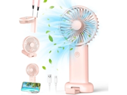 Ventilador Portátil MDUG, recarregável, bateria tipo C, 4000 mAh, 4 velocidades, spray