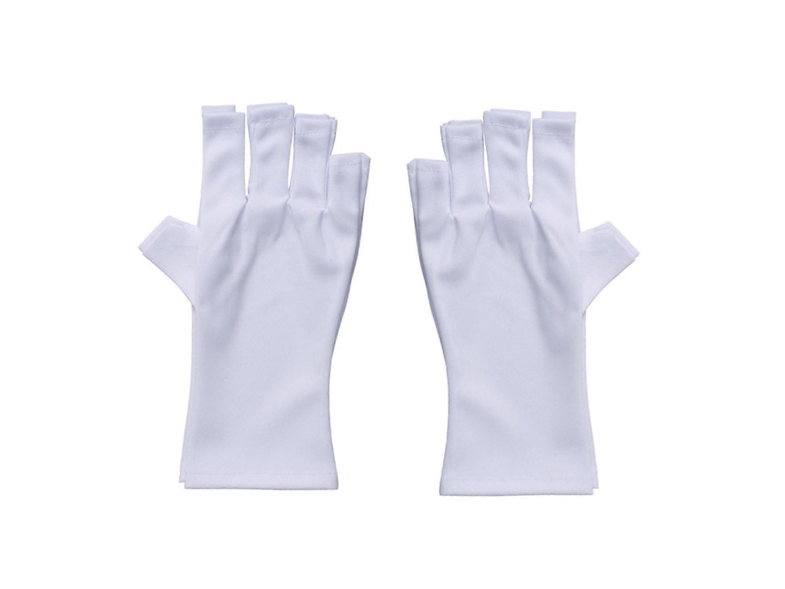 Luvas Uv Shield para Manicure Gel Anti Luvas Uv Fingerless para Lâmpada de Unhas de Gel NOSTALGIA88