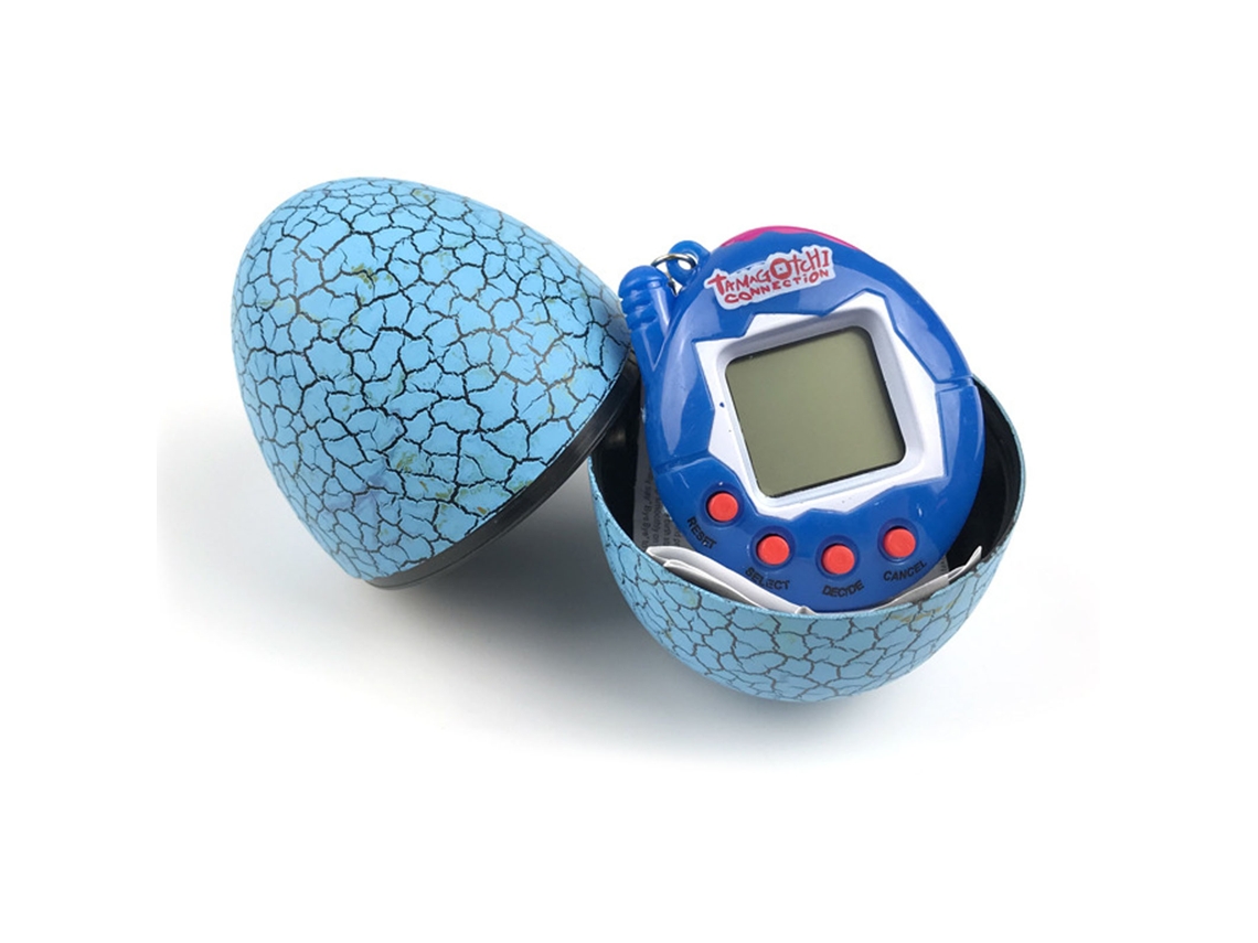 Ats máquina de Juego de Mascota Virtual Digital Portátil para Niños Con Estuche En Forma de Huevo Azul Divertida