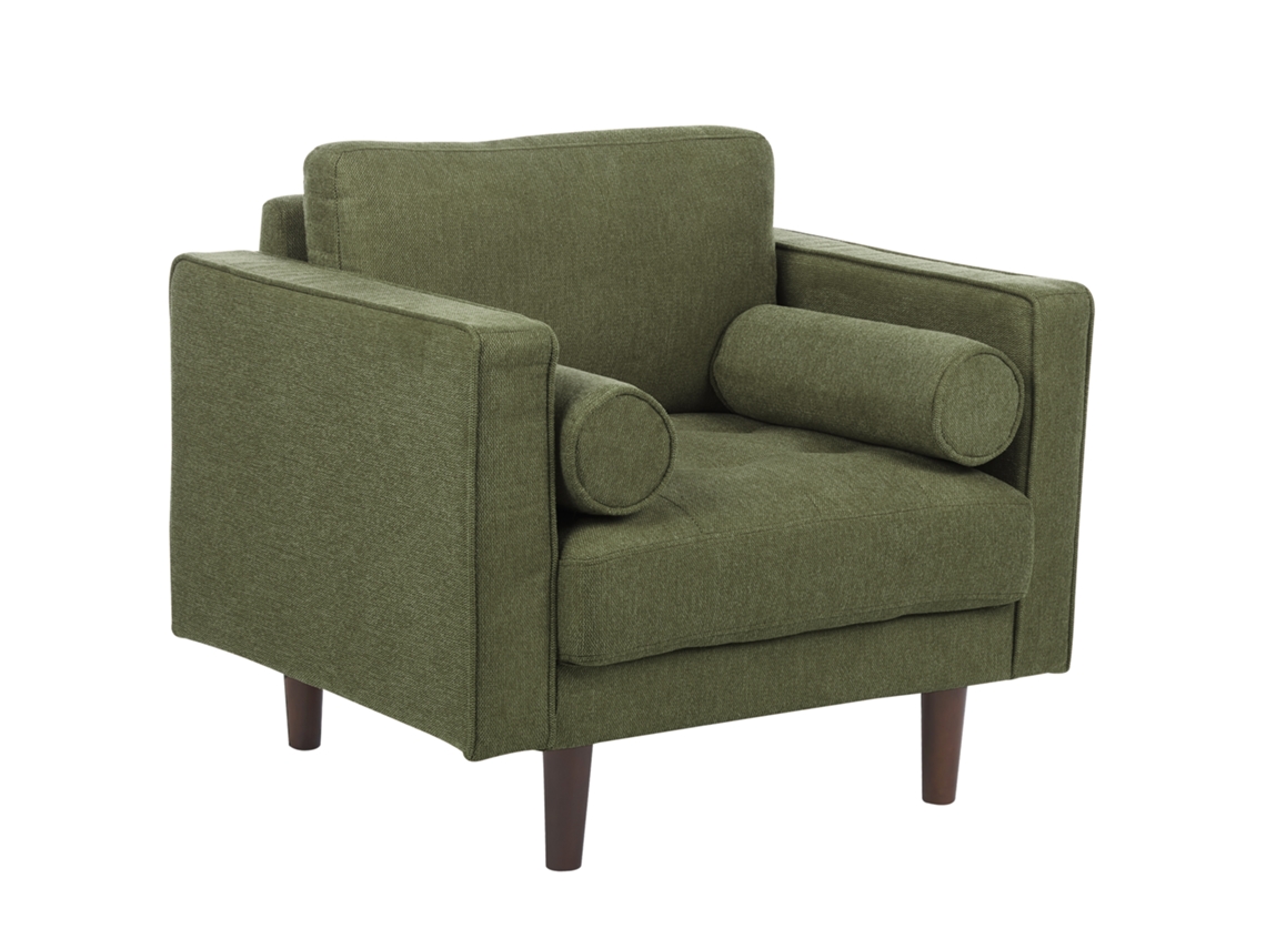 Poltrona BELIANI Nurmo de Tecido Verde Escuro 86x74x78