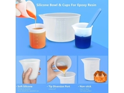 Copos Medidores De Silicone Para Mistura De Resina Vayotoy