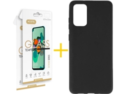 Kit Capa e 2 Películas Samsung Galaxy S20 ACCETEL Liso Preto