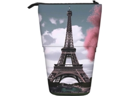 Case Trousse Crayons Télescopique Eiffel Tower Print Papeterie Porte-stylo Cosmé Peil Télescopique