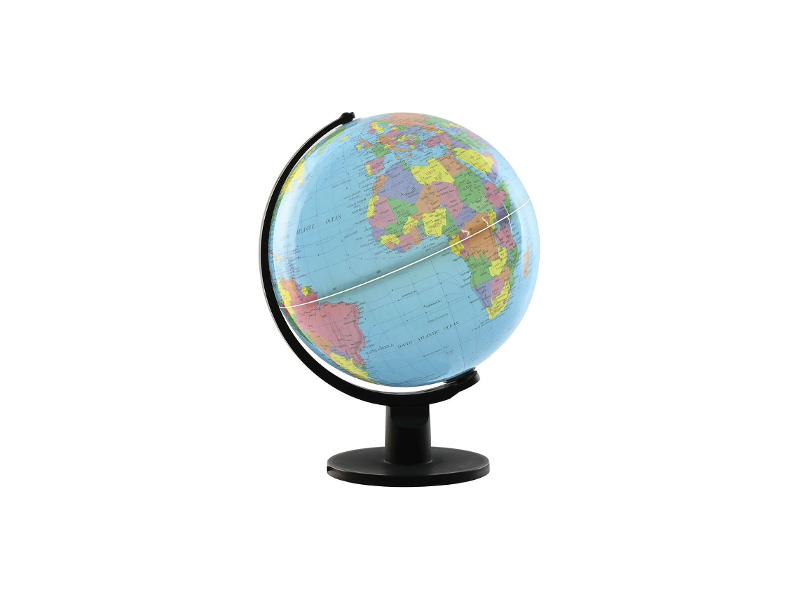 Globo Terrestre Home Esprit Azul Preto Pvc 33 X 32 X 41 Cm
