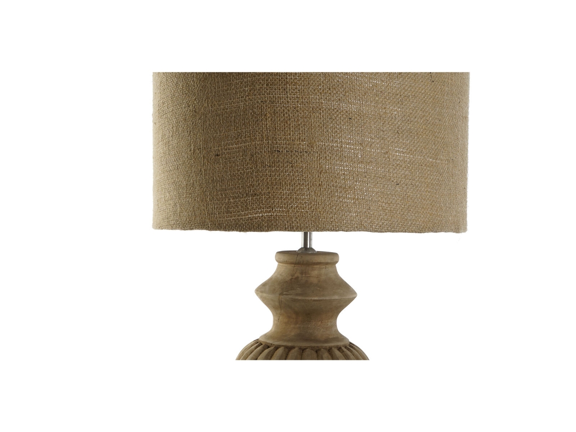 Lâmpada de mesa HOME ESPRIT Natural Juta Madeira 50 W 220 V 44 X 44 X 91 cm