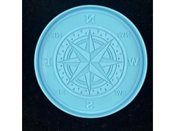 2026 molde de Silicona para Bandeja de Brújula para Epoxi Arte Diy Resina Joyería Azul