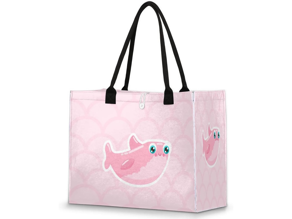 Bolsa Tropicallife com estampa floral e borboletas, 42x17x33 cm