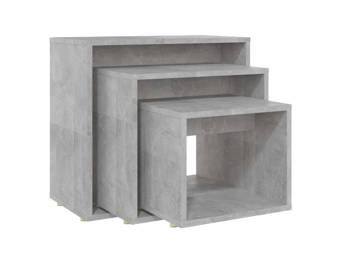 Nesting Table, Nesting Tables Vidaxl Cinzeto Madeira Processada (n/a)