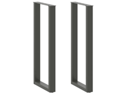 Vidaxl Pés Para Mesa De Bar Em Formato De U, 2 Peças, Antracite, 50x(110-111) Cm, Aço