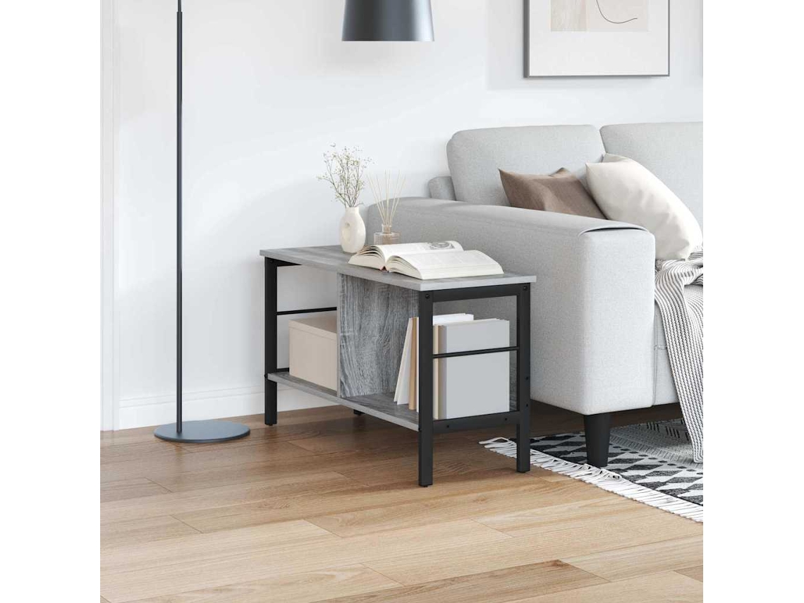 Vidaxl Estante 2 Níveis 82 X 32 X 47 Cm Derivados De Madeira