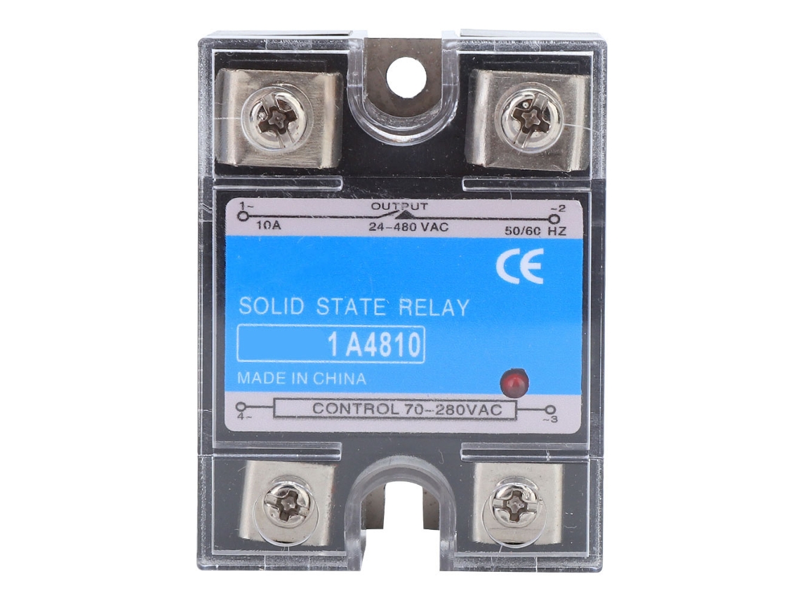 Relé de Estado Sólido Monofásico 70-280VAC Entrada 24-480VAC Carga S/MARCA