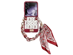 Capa De Celular Xiaomi Mix Flip Em Tpu Com Estampa De Flor Da Sorte E Alça.