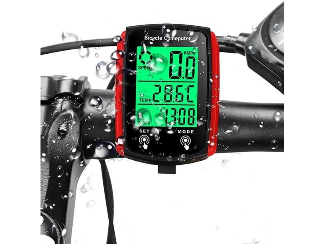 Ciclocomputador Com Fio, Lcd, Impermeável, Velocímetro, Odômetro