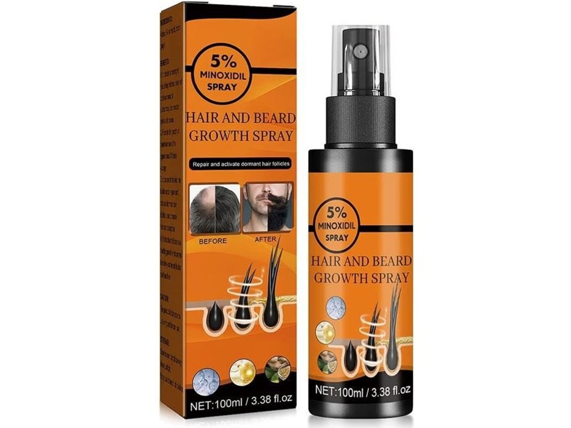 Minoxidil 5 Para Homens E Mulheres, Spray De Crescimento Capilar Para Cabelos Mais Fortes, Mais Espessos E Mais Longos, Tratamento Para Queda E Afina