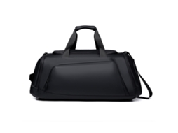 (preta) Bolsa De Ginástica Com Compartimentos Para Itens Secos E Molhados, Grande Capacidade, Bolsa De Viagem Grande