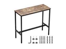 Mesa Alta De Bar Com Estrutura Metálica Para Cozinha Succebuy, 99 X 40,6 X 90,2 Cm