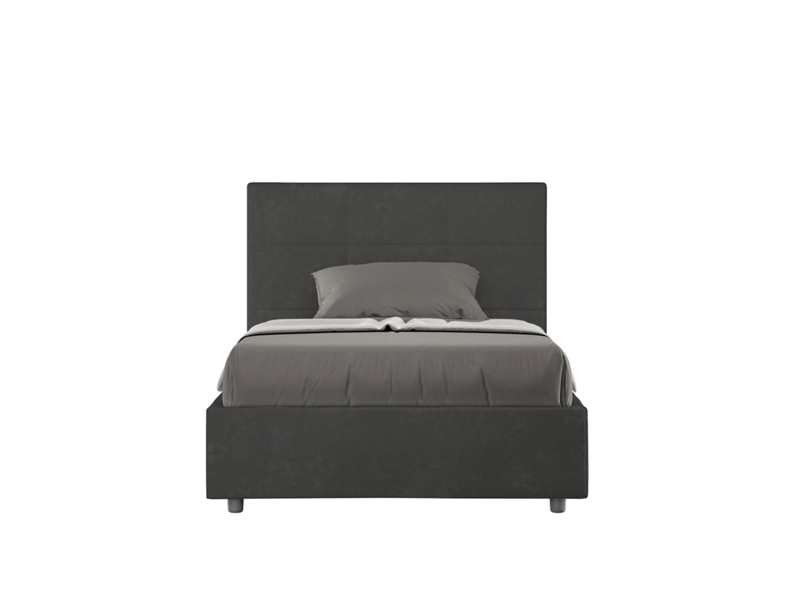Cama Estofada Armazenamento Cinza ITYHOME Microfibra Cinzento (120x190m)