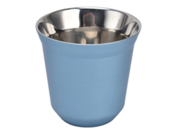 Caneca de Café LAXISCREED 80ml Inox 304 Isolada Azul Claro