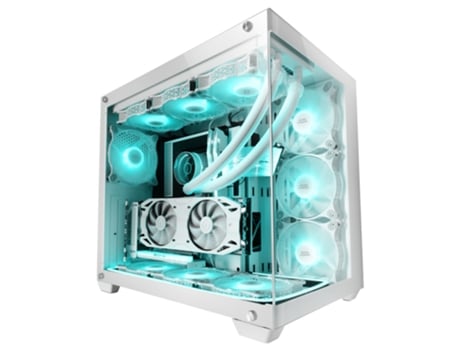 Caixa PC ATX MARS GAMING MC-C Branco Painel Metal-Mesh 3 Ventoinhas  Frontales FRGB 12cm