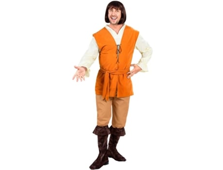 Fato de camponês medieval laranja para homem