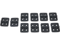 Pacote Com 10 Dobradiças Pequenas De Plástico Preto Para Portas Mini Armários E Caixas, Dobradiças De Encaixe Em Abs Com