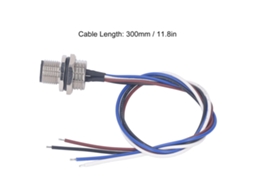 Laxiscreed Soquete De Cabos M12 Ip67 À Prova De Água Com Encaixe De Painel E 4 Pinos Para 250v Ac/dc