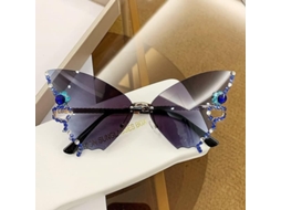 2026 gafas de Sol Mariposa com Diamantes para Mulher, Estilo Novo Colorido Verão 2023