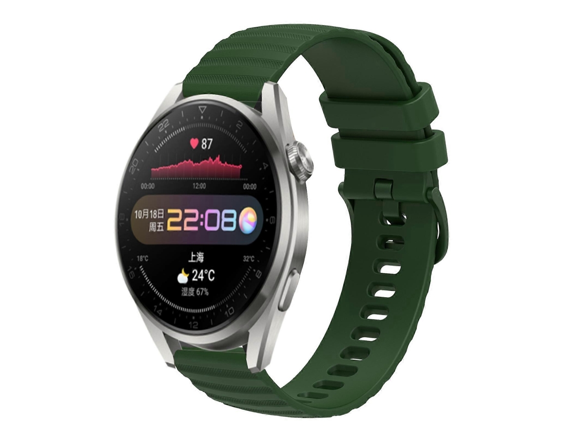 Pulseira De Silicone De Cor Sólida Com Padrão De Bolinhas Onduladas Para Huawei Watch 3 Pro 22mm