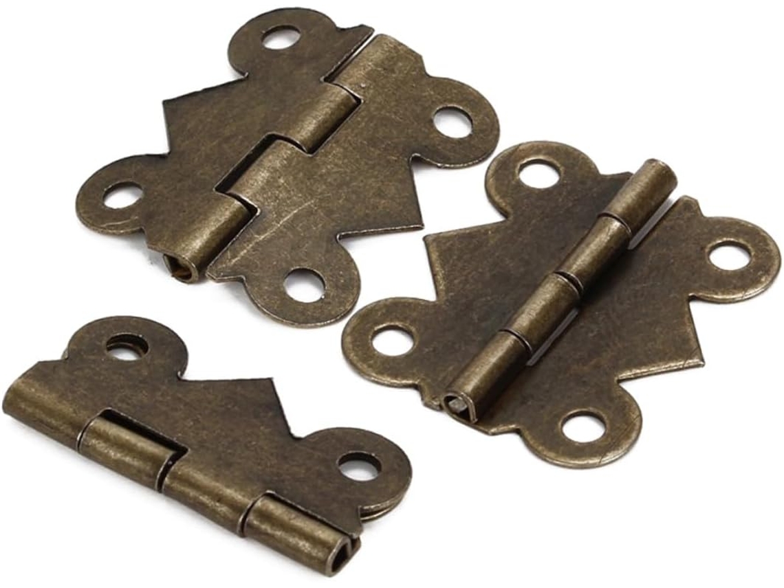 Dobradiças De Ferro Zerodeko Para Armários, Dobradiças Resistentes Para Portas, 2, 5x2cm, Mini, 20 Peças, Estilo Vintage