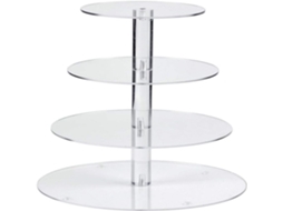 Torre De Cupcakes De Acrílico Elegante, Apresentação Elegante De Sobremesas Em Suporte Transparente Para Bolos De Vários Níveis, Aparência Profissiona