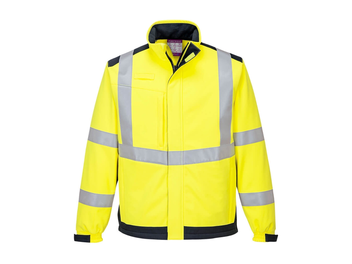 Jaqueta Softshell Modaflame Multi Norm Arc Alta Proteção / Amarelo Marinho / M Portwest