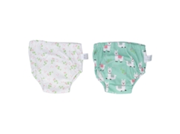 2 Calcinhas De Treino Para Bebê De Algodão Absorventes Laváveis Reutilizáveis Com Padrão De Alpaca