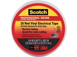Fita Elétrica de Vinil Scotch 35 20 M Vermelho3M