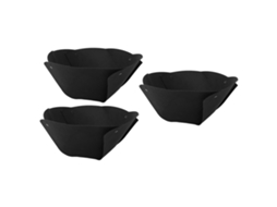 Forro De Vasos Meio Círculo 3pcs 16 Polegadas Preto Decoração