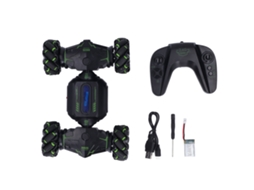 Mali carro de Controle Remoto com Sensor de Gestos 360° Giratório Stunt Car com Luzes para Crianças 8+ Verde