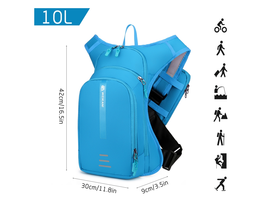 Mali mochila Hidratação Ciclismo 10l Leve com Bolsa para Celular Mochila Esportiva Camping Hiking Bicicleta