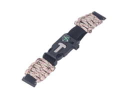Pulseira Paracord Survival Com Bússola Para Suunto 7/9 Camuflagem Deserto