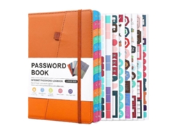 Organizador de contraseñas con pestañas alfabéticas para personas mayores, libreta de sitios de Internet - aquaforge